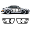 Classic Martini style Graphic Set, for Carrera 911 (930) 1975 - 1989