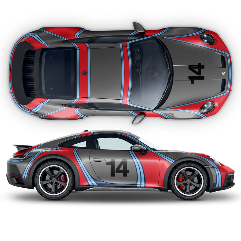 Martini Dakar Edition decals set for Carrera 911 (992) 2023