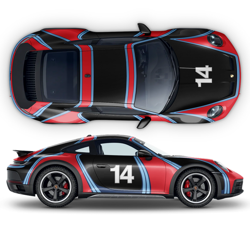 Martini Dakar Edition decals set for Carrera 911 (992) 2023