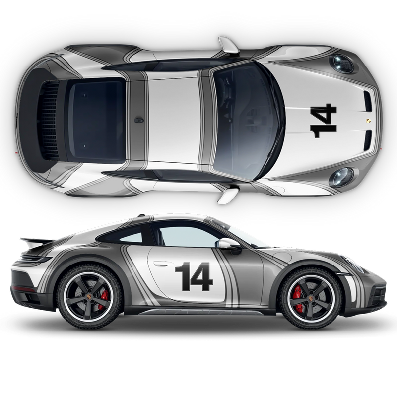 Martini Dakar Edition decals set for Carrera 911 (992) 2023