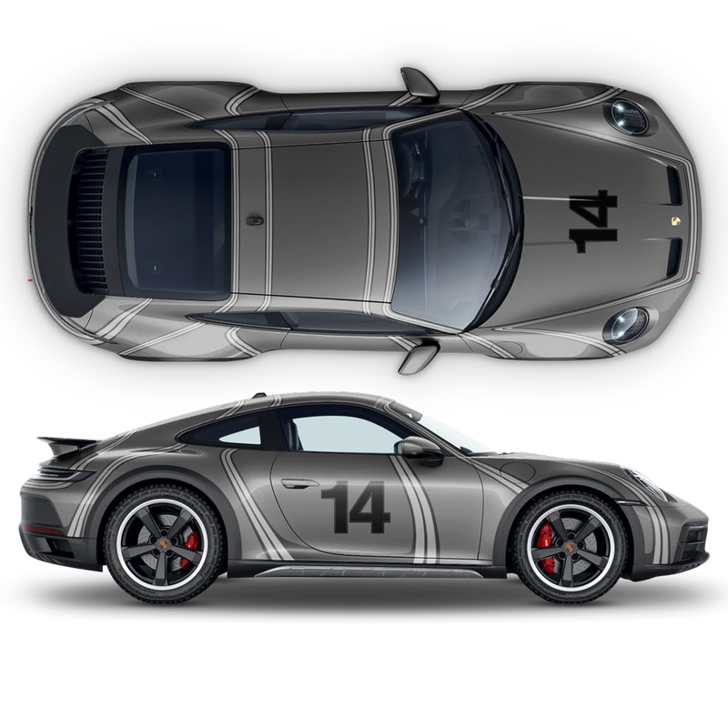 Martini Dakar Edition decals set for Carrera 911 (992) 2023