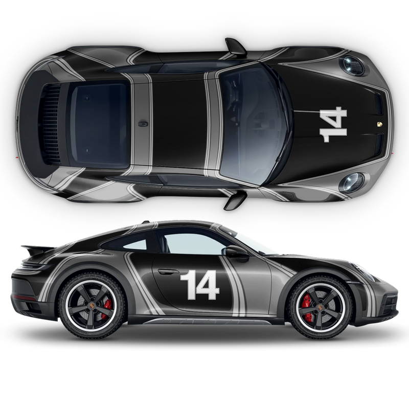 Martini Dakar Edition decals set for Carrera 911 (992) 2023