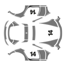 Martini Dakar Edition decals set for Carrera 911 (992) 2023