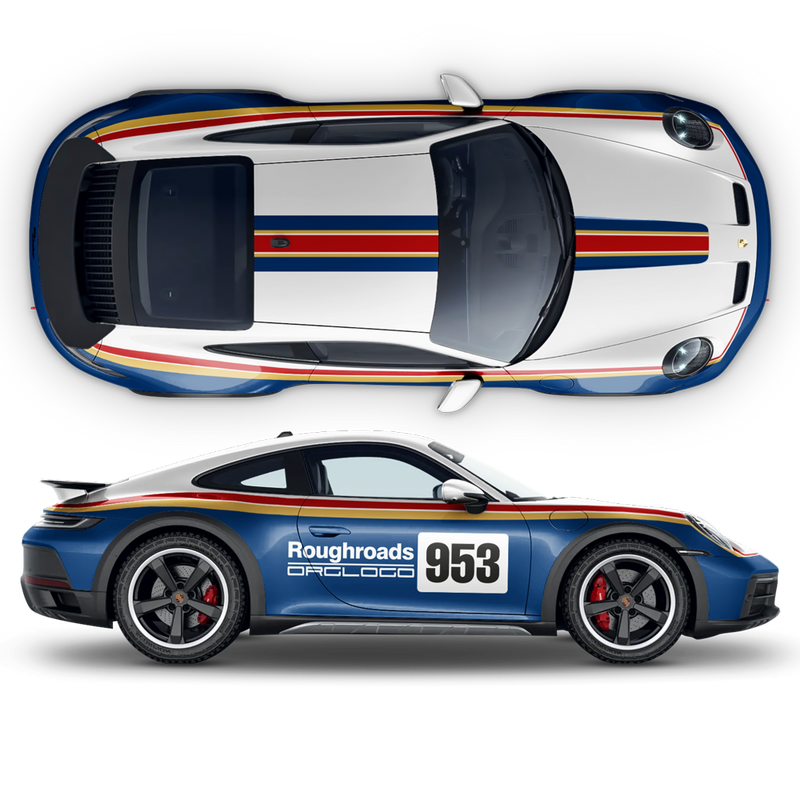 Roughroads Dakar Edition decals set for Carrera 911 (992) 2023-2024