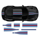 Martini Style Racing Stripes Over the Top, designed to fit all Carrera / Cayman