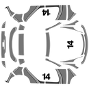 Martini Dakar decals set for Cayenne (3rd Gen 2017 - 2023)