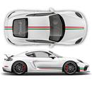 Italian Flag Style Racing stripes set, for Porsche Cayman / Boxster