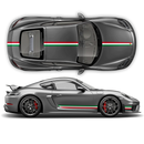 Italian Flag Style Racing stripes set, for Porsche Cayman / Boxster