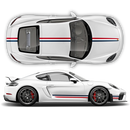 French Flag Style Racing stripes set, for Porsche Cayman / Boxster 2005 - 2024