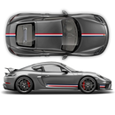 French Flag Style Racing stripes set, for Porsche Cayman / Boxster 2005 - 2024