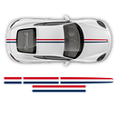 French Flag Style Racing stripes set, for Porsche Cayman / Boxster 2005 - 2024