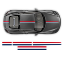 French Flag Style Racing stripes set, for Porsche Cayman / Boxster 2005 - 2024
