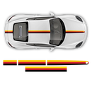 German Flag Style Racing stripes set, for Porsche Cayman / Boxster