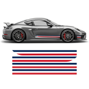 French Flag Style Racing stripes set, for Porsche Cayman / Boxster 2005 - 2024