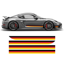 German Flag Style Racing stripes set, for Porsche Cayman / Boxster