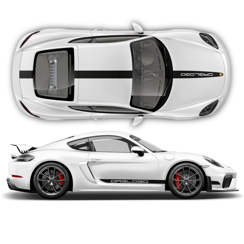 Racing Decals set in one color, for Cayman / Boxster 2005 - 2020