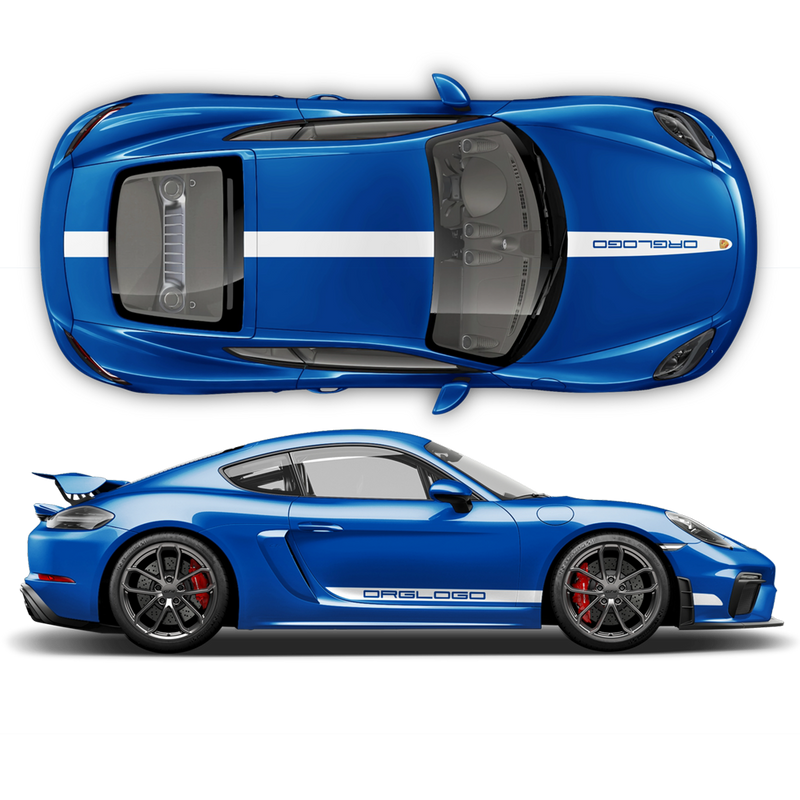 Racing Decals set in one color, for Cayman / Boxster 2005 - 2020