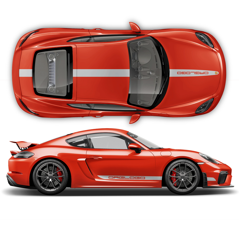 Racing Decals set in one color, for Cayman / Boxster 2005 - 2020