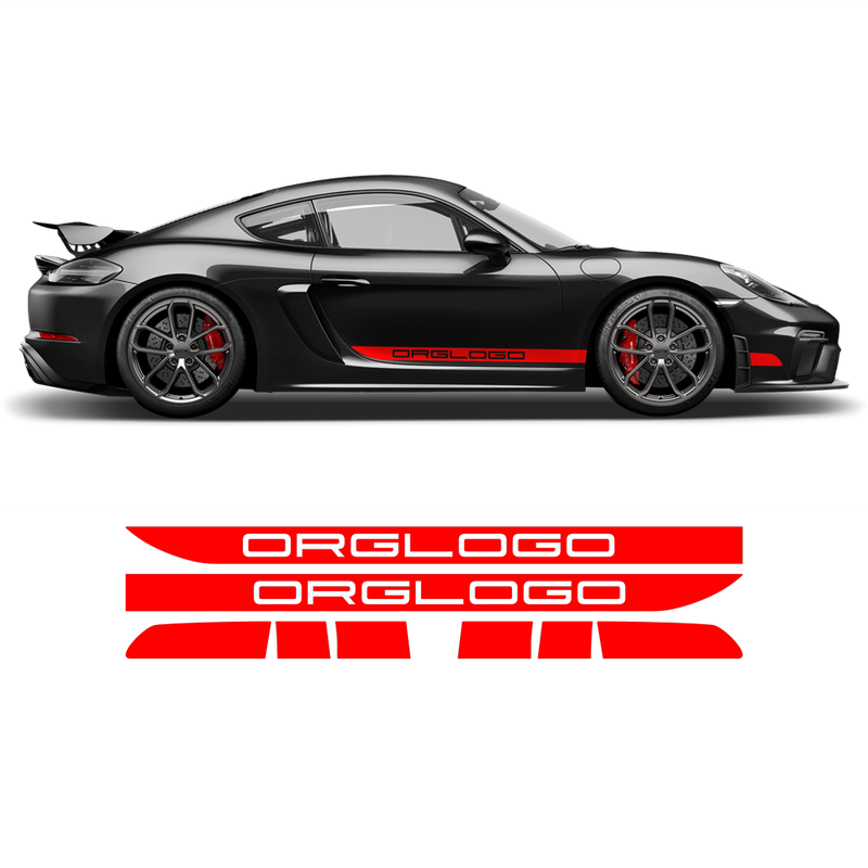 Racing Decals set in one color, for Cayman / Boxster 2005 - 2020