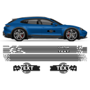 Pixel Martini Racing stripes set, for Taycan Cross Turismo / Sedan