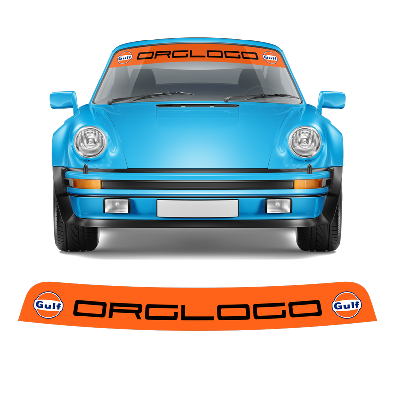 Windshield Gulf Style decals, for Carrera / Cayman / Boxster / Spyder
