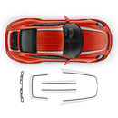 Contoured Stripes Over The Top, for Carrera, Cayman / Boxster 2005 - 2020