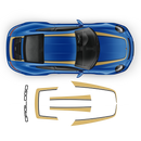 Contoured Stripes Over The Top, for Carrera, Cayman / Boxster 2005 - 2020