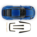 Contoured Stripes Over The Top, for Carrera, Cayman / Boxster 2005 - 2020