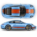GULF Le Mans Scratched Racing Stripes kit, for Carrera 1999 - 2024