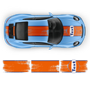 GULF Le Mans Scratched Racing Stripes kit, for Carrera 1999 - 2024
