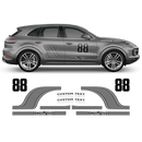 Curved Martini Racing Side Stripes, for Porsche Cayenne