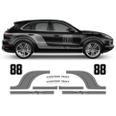 Curved Martini Racing Side Stripes, for Porsche Cayenne