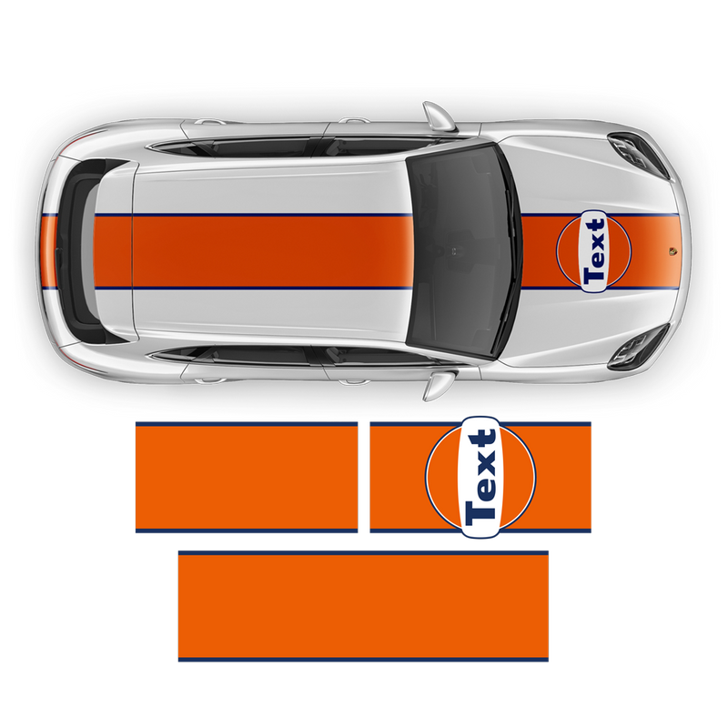 Gulf Racing Stripes, for Cayenne / Macan