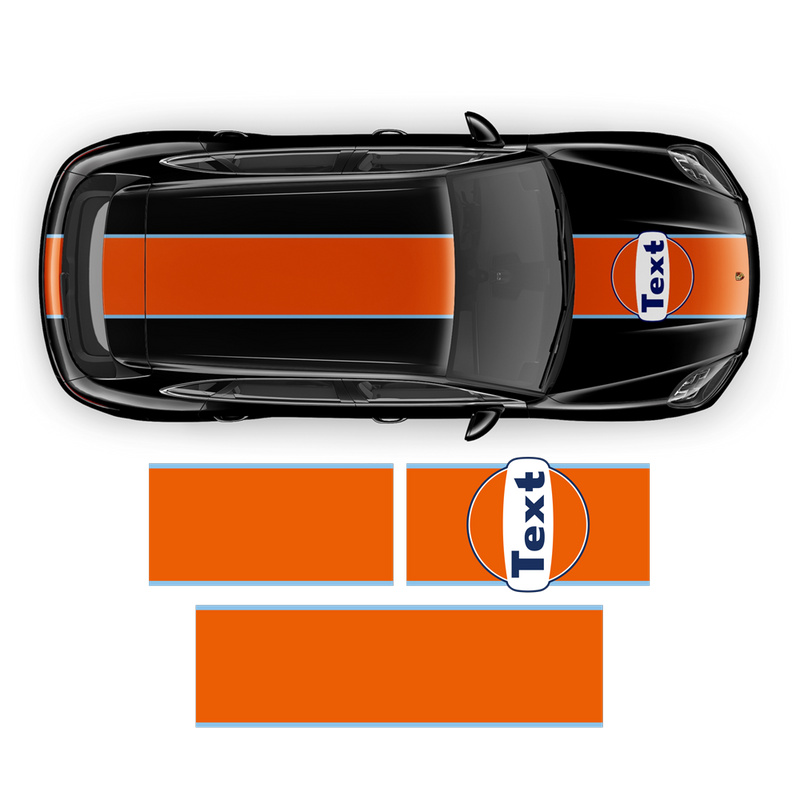 Gulf Racing Stripes, for Cayenne / Macan