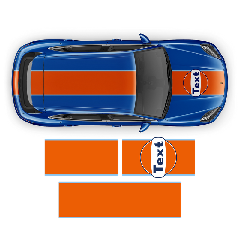 Gulf Racing Stripes, for Cayenne / Macan