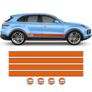 Gulf Racing Stripes, for Cayenne / Macan