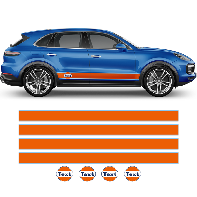 Gulf Racing Stripes, for Cayenne / Macan