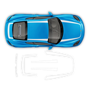 Thin Top Racing Stripes, for Porsche Cayman / Boxster
