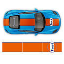 GULF Le Mans RACING STRIPES Set and logos, Cayman / Boxster
