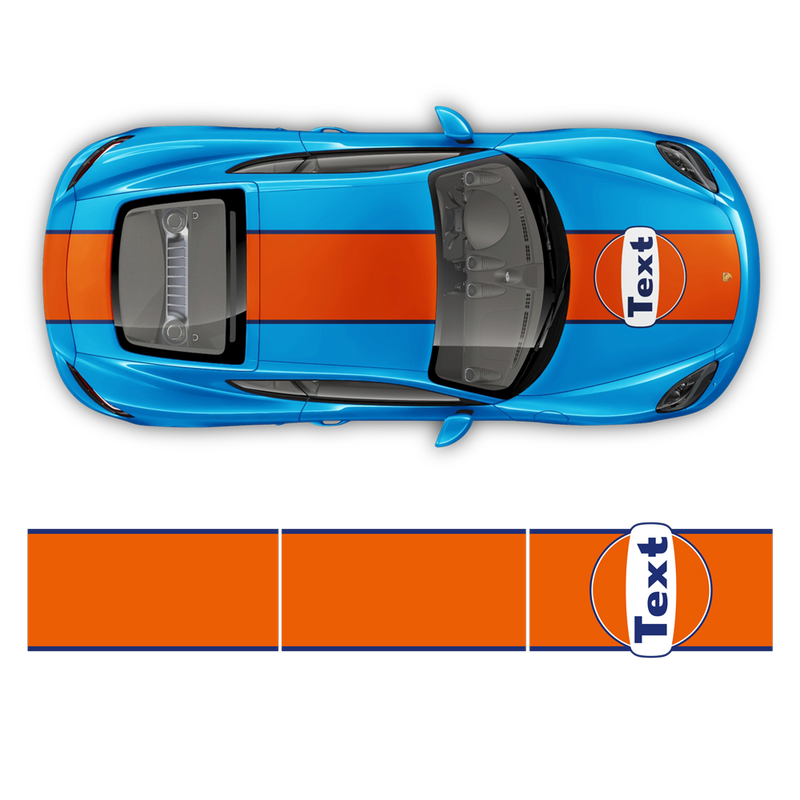 GULF Le Mans Racing Stripes Set, Carrera 1999 - 2023 GULF Le Mans Racing Stripes Set, Carrera 1999 - 2023