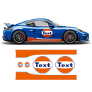 GULF Le Mans RACING STRIPES Set and logos, Cayman / Boxster