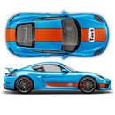 GULF Le Mans RACING STRIPES set, for Cayman / Boxster