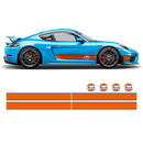 GULF Le Mans RACING STRIPES set, for Cayman / Boxster