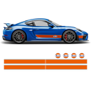 GULF Le Mans RACING STRIPES set, for Cayman / Boxster