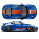 GULF Le Mans Scratched Racing Stripes kit, for Cayman / Boxster