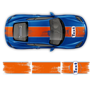 GULF Le Mans Scratched Racing Stripes kit, for Cayman / Boxster