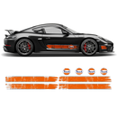 GULF Le Mans Scratched Racing Stripes kit, for Cayman / Boxster