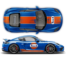 GULF Le Mans Scratched RACING STRIPES Set and logos, Cayman / Boxster