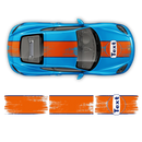 GULF Le Mans Scratched RACING STRIPES Set and logos, Cayman / Boxster