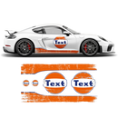 GULF Le Mans Scratched RACING STRIPES Set and logos, Cayman / Boxster
